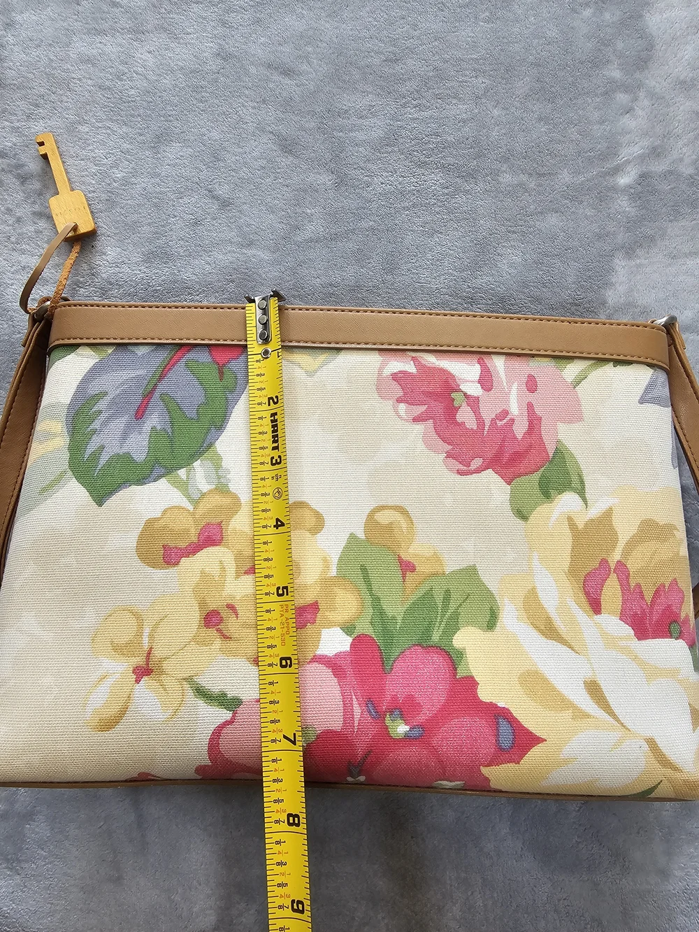 Fossil‎ Purse Handbag Floral Flowers Leather Shoulder Bag